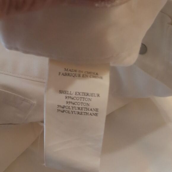 Theory Hayden Editor White Slim Straight Pants Cotton Size 33 - Picture 9 of 12